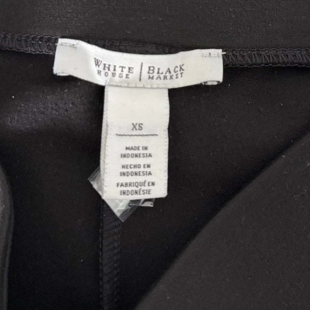White‎ House Black Market Womens XS Black Pull On Slim Leggings Career Pants